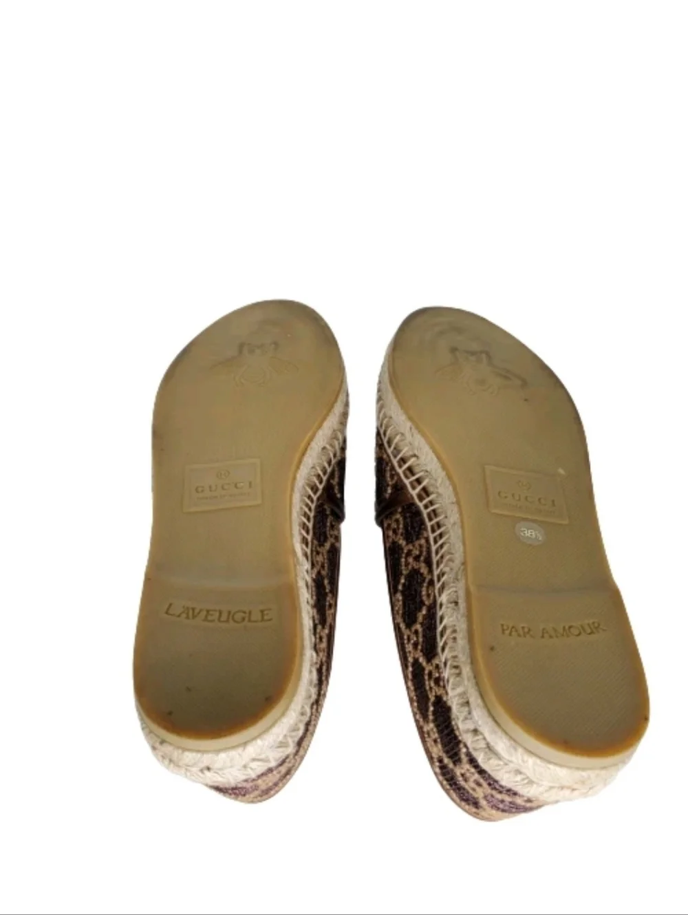Gucci Heritage GG Lamé Metallic Espadrilles